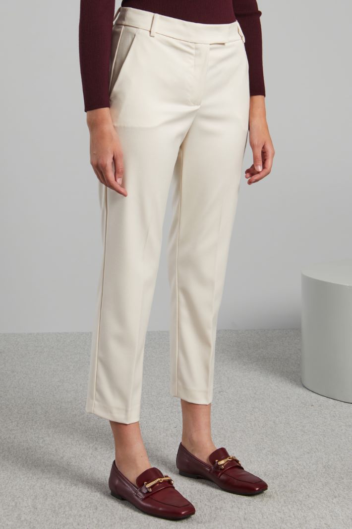 Pantaloni chino in batavia - LATTE - Fashion Market - 2