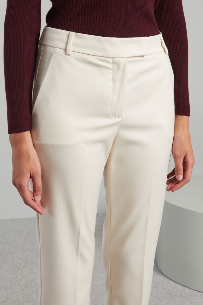 Pantaloni chino in batavia - LATTE - Fashion Market - 3