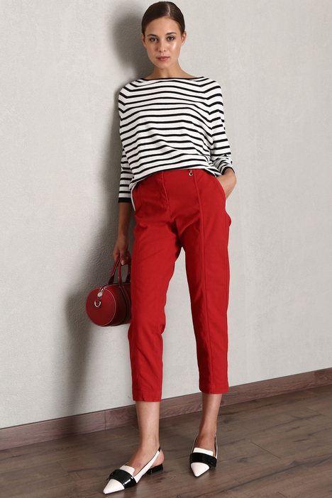 Pantaloni dritti in cotone - Fashion Market