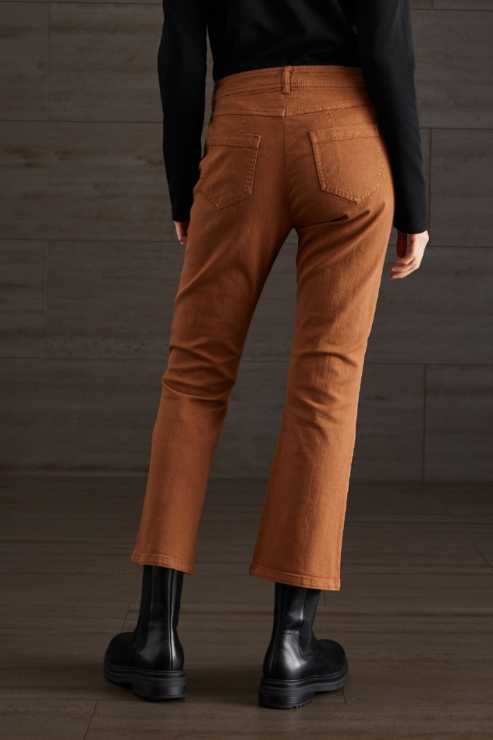 Pantaloni in drill di cotone - TABACCO - Fashion Market - 4