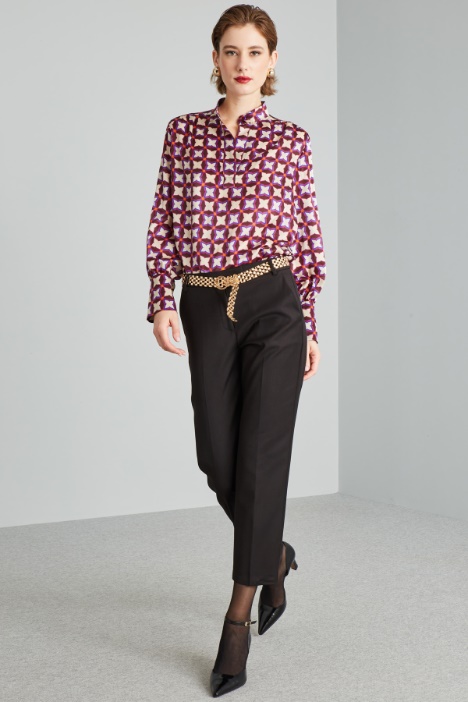 Pantaloni cropped in viscosa - Fashion Market