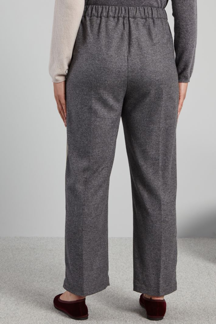 Pantaloni con bande laterali - GRIGIO ARDESIA BEIGE - Fashion Market - 4