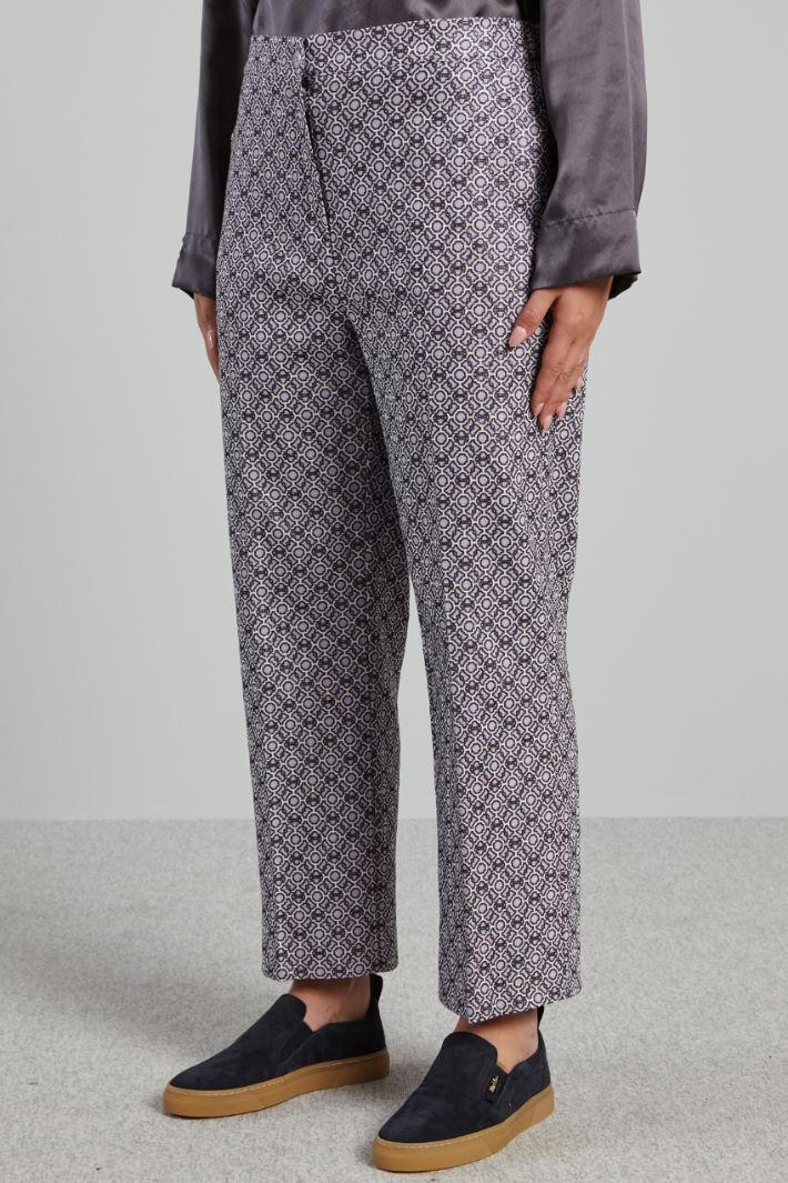 Pantaloni jacquard - LILLA NERO GHIACCIO - Fashion Market - 2