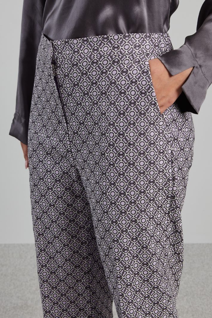 Pantaloni jacquard - LILLA NERO GHIACCIO - Fashion Market - 3