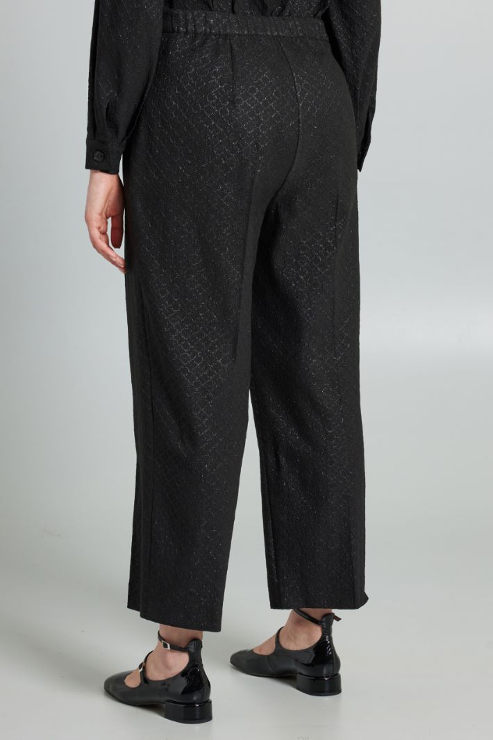 Pantaloni jacquard - NERO - Fashion Market - 4