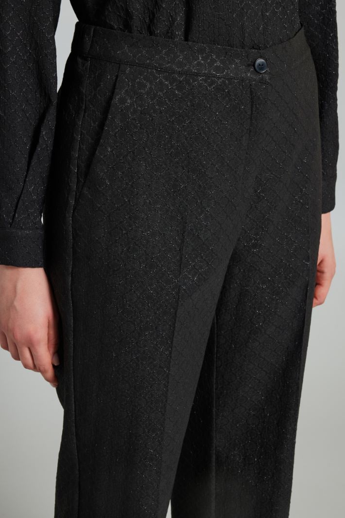 Pantaloni jacquard - NERO - Fashion Market - 3