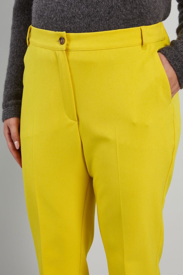 Pantaloni con tasche a filetto - GIALLO SOLE - Fashion Market - 3