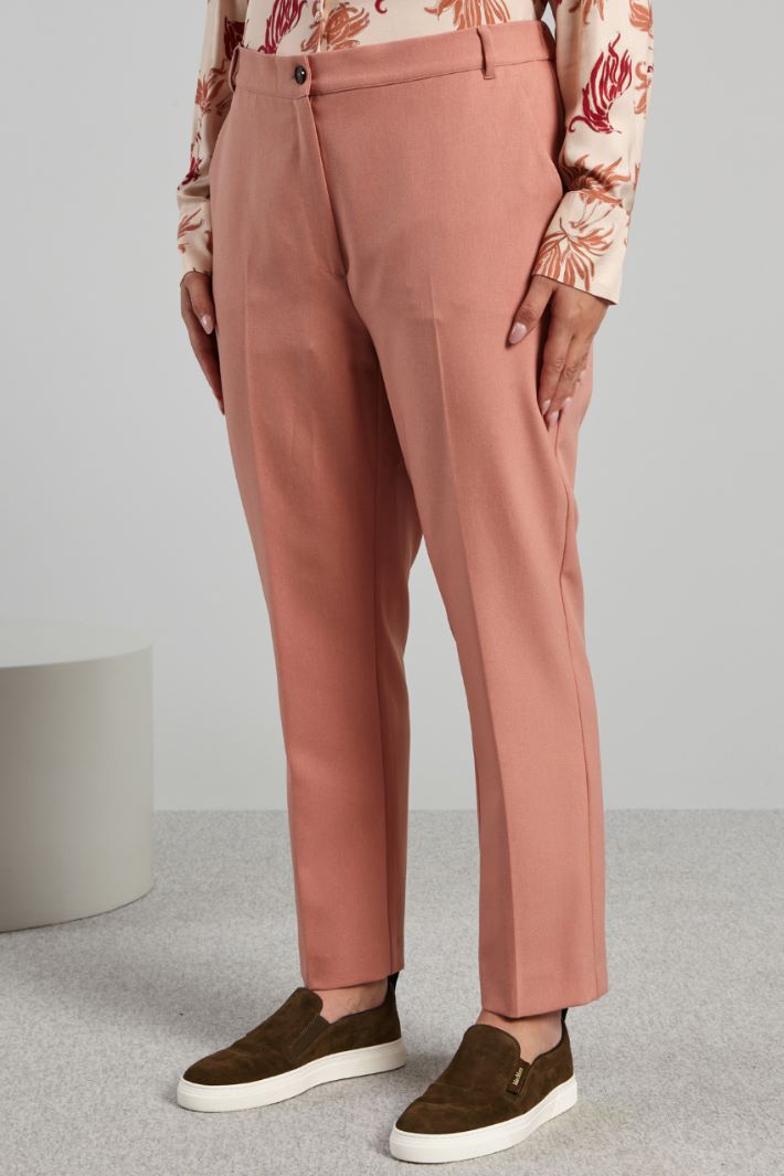 Pantaloni con tasche a filetto - ROSA PESCA - Fashion Market - 2