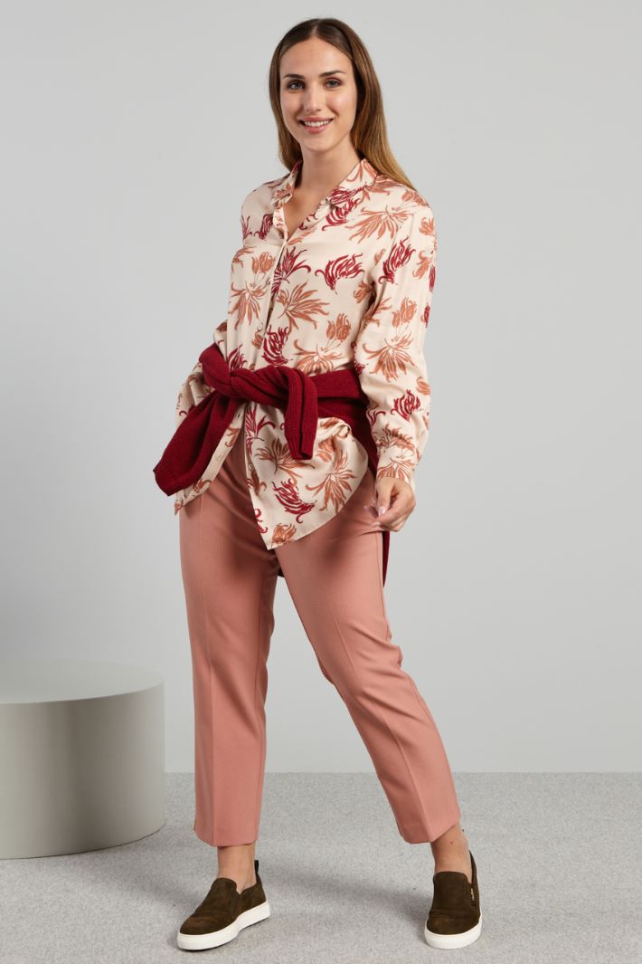 Pantaloni con tasche a filetto - ROSA PESCA - Fashion Market
