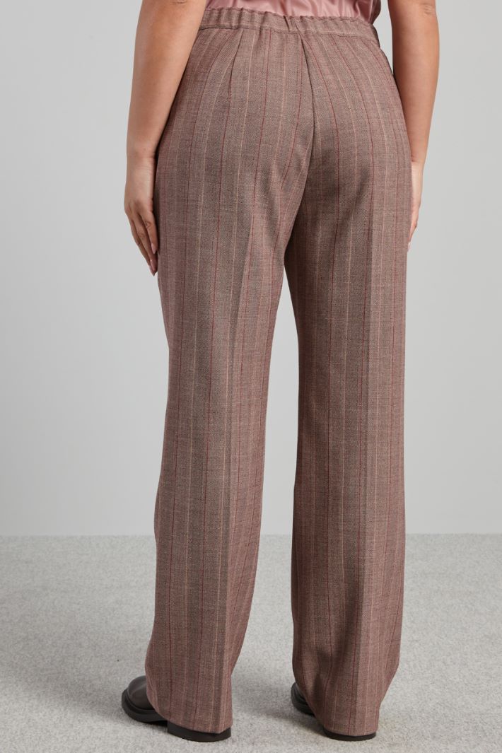 Pantaloni in grisaglia - MARRONE ROSSO BIANCO - Fashion Market - 4