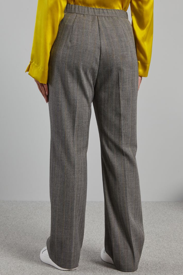 Pantaloni in grisaglia - GRIGIO GIALLO BIANCO - Fashion Market - 4