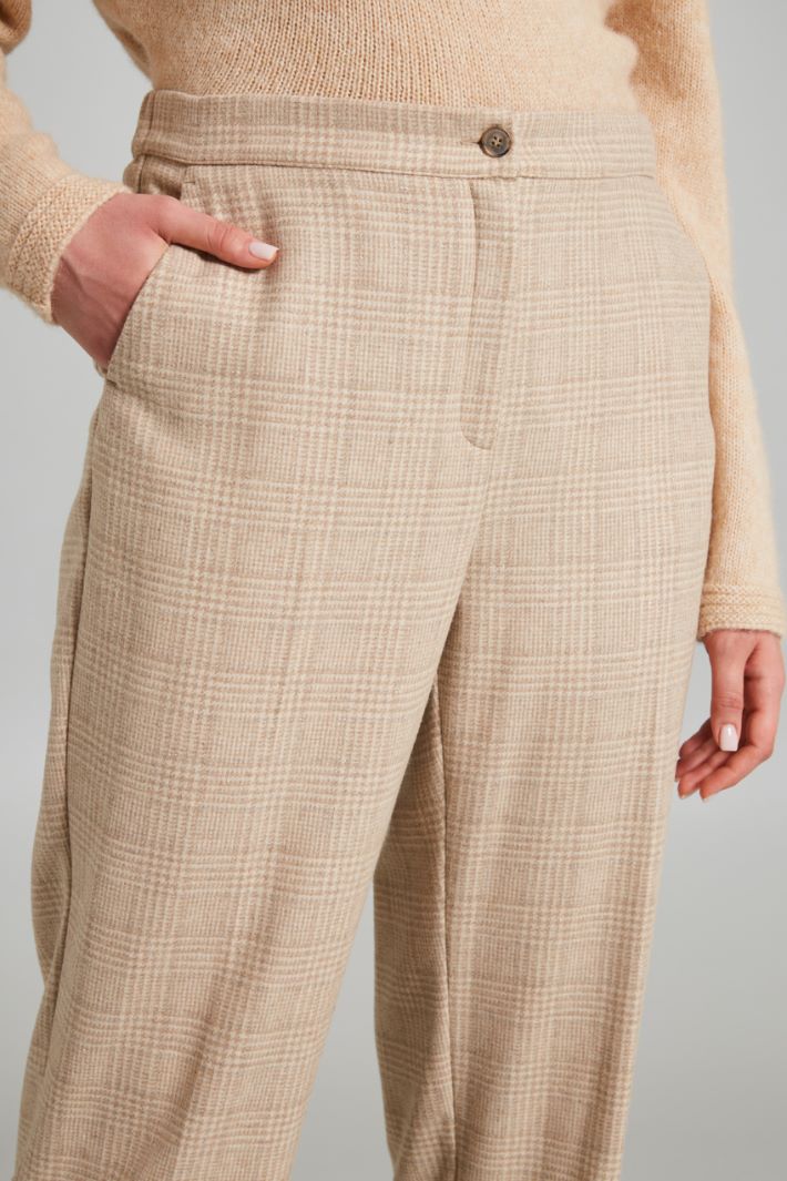 Pantaloni in flanella lamè - SABBIA ARGENTO - Fashion Market - 3