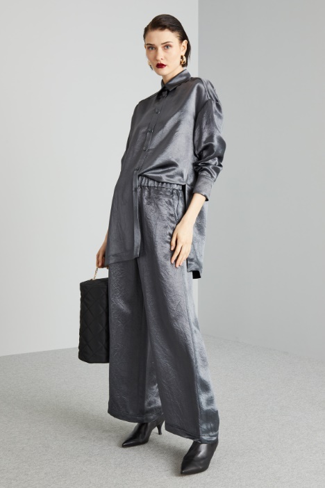 Pantaloni n raso ondulato - Fashion Market