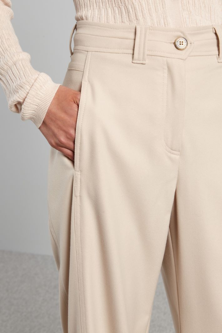 Pantaloni con passanti in vita - ECRU - Fashion Market - 2