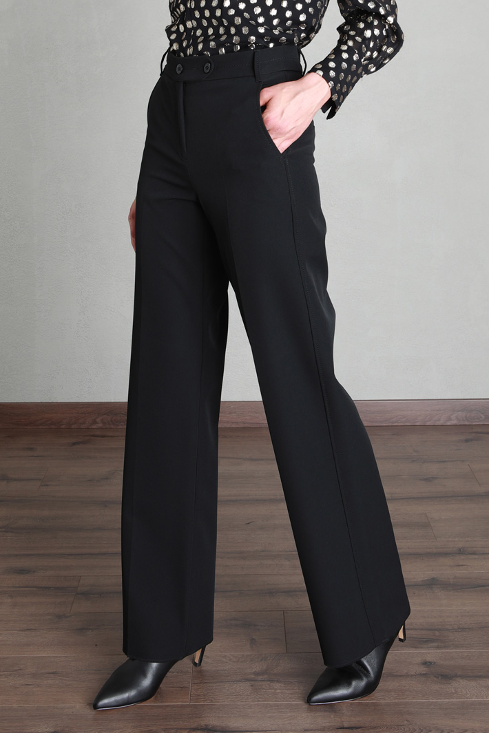 Pantaloni in tessuto tecnico - NERO - Fashion Market - 4
