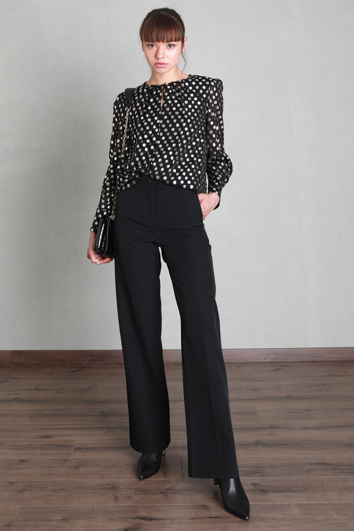 Pantaloni in tessuto tecnico - NERO - Fashion Market