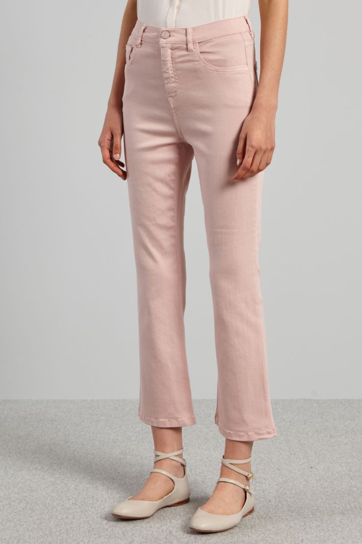 Pantaloni cropped in bull - ROSA POLVERE - Fashion Market - 2