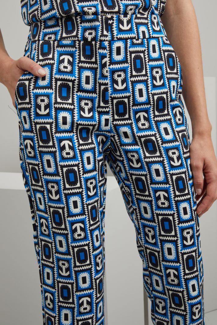 Pantaloni flare  - BLUETTE NERO BIANCO - Fashion Market - 3