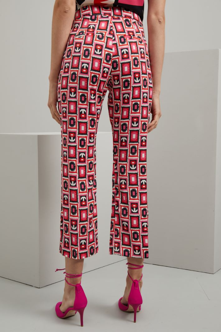 Pantaloni flare  - ROSA ROSSO NERO - Fashion Market - 4