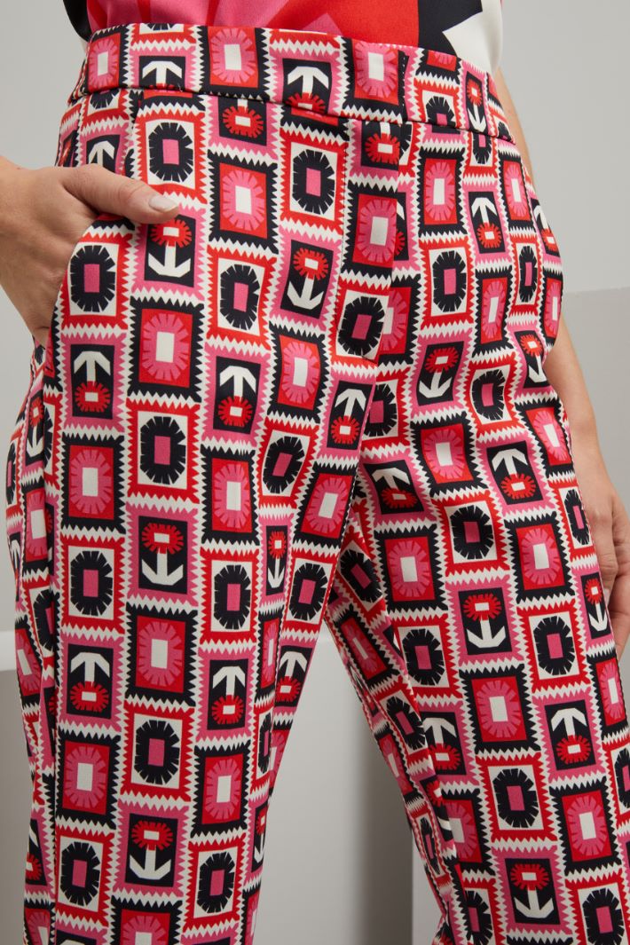 Pantaloni flare  - ROSA ROSSO NERO - Fashion Market - 3