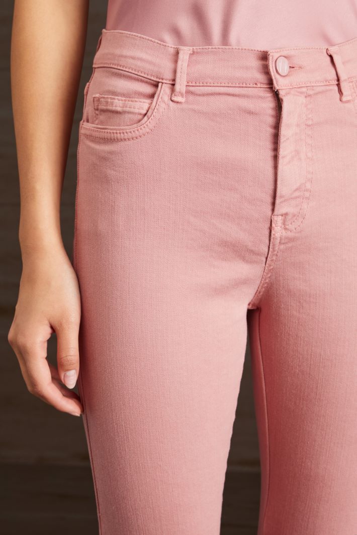 Pantaloni flare in cotone - ROSA ANTICO - Fashion Market - 3