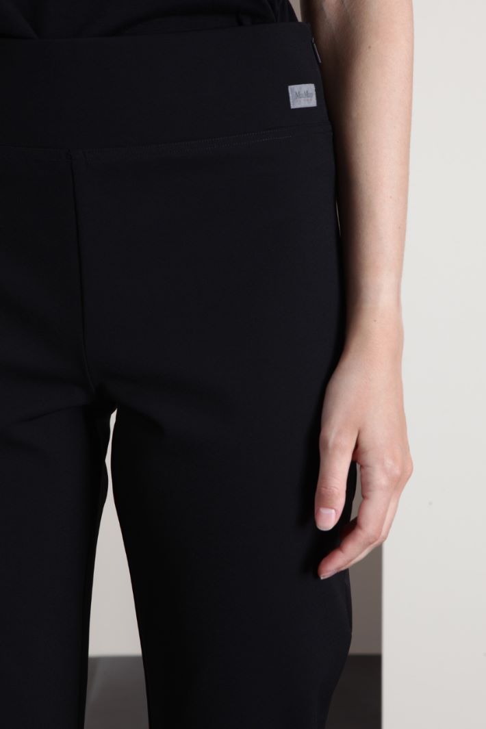 Pantaloni in tessuto diagonale - NERO - Fashion Market - 3