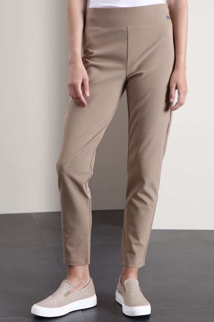 Pantaloni in tessuto diagonale - CAMMELLO - Fashion Market - 5