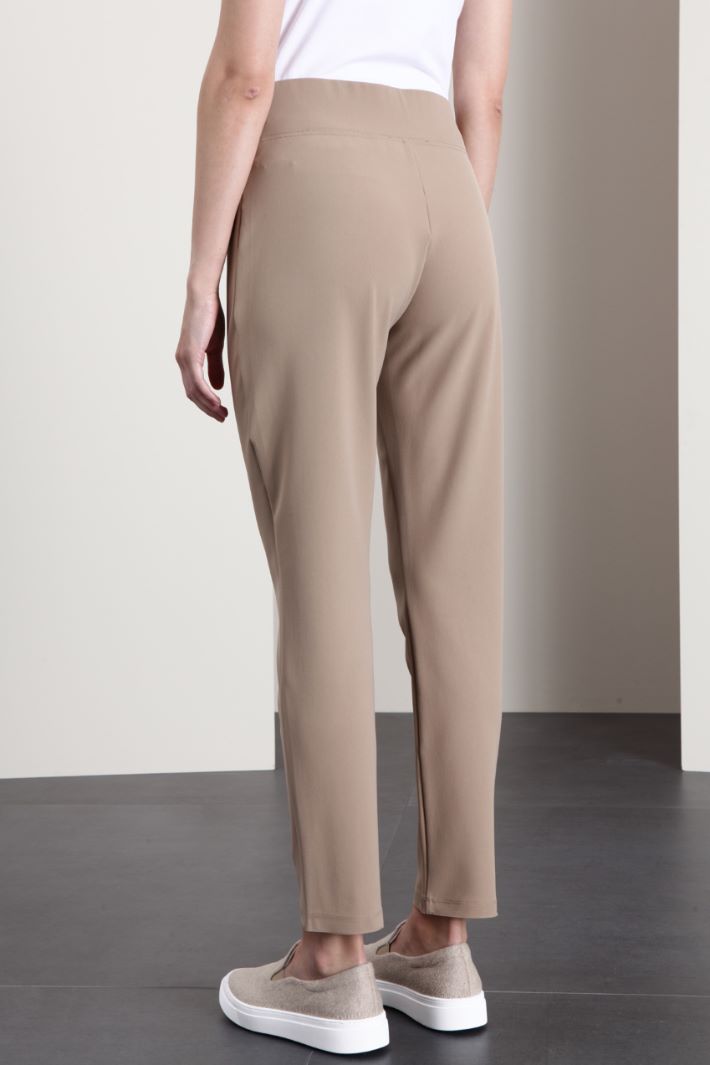 Pantaloni in tessuto diagonale - CAMMELLO - Fashion Market - 4