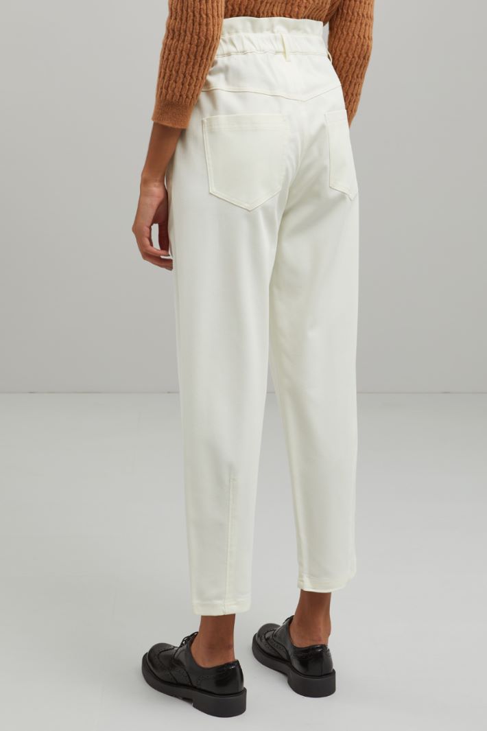 Pantaloni a vita alta - BIANCO - Fashion Market - 4