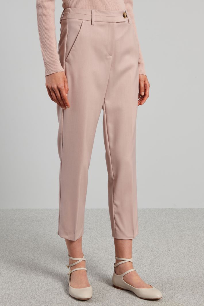 Pantaloni chino in lana - ROSA POLVERE - Fashion Market - 4