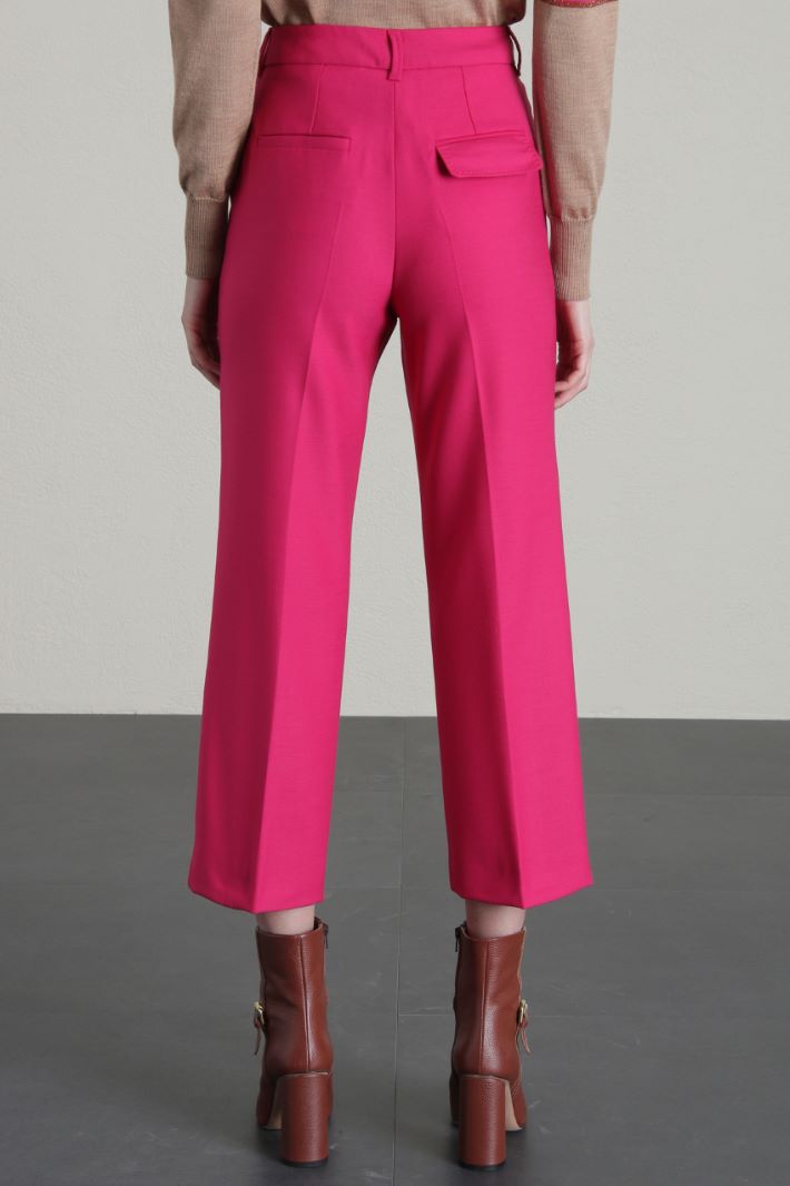 Pantaloni dritti in lana - FUXIA - Fashion Market - 2