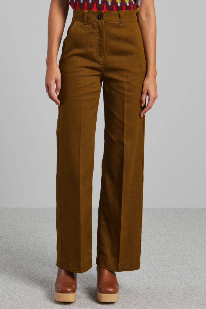 Pantaloni dritti in drill - FANGO - Fashion Market - 2