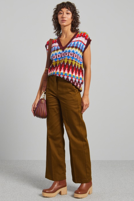 Pantaloni dritti in drill - Fashion Market