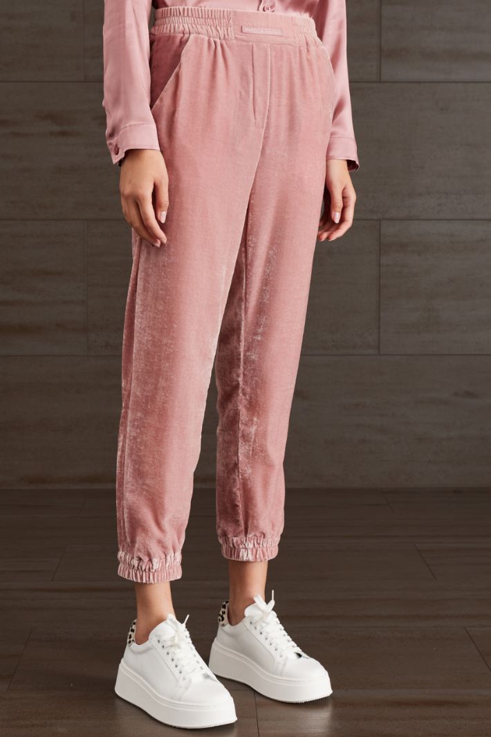 Pantaloni  jogger in ciniglia - ROSA ANTICO - Fashion Market - 2
