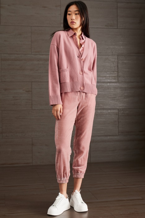 Pantaloni  jogger in ciniglia - Fashion Market