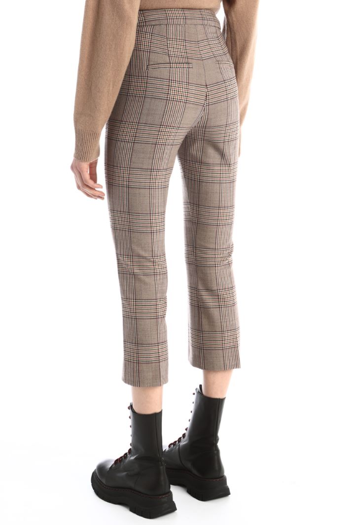Pantaloni capri in tinto filo - MARRONE BEIGE - Fashion Market - 2