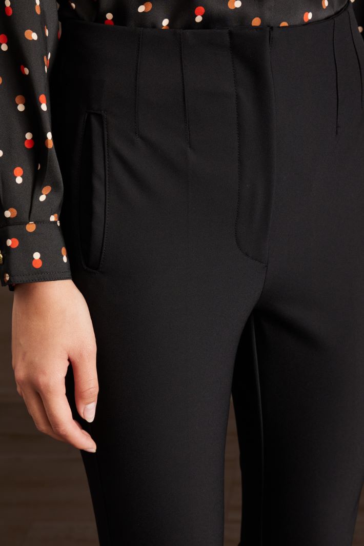 Pantaloni a vita alta - NERO - Fashion Market - 3