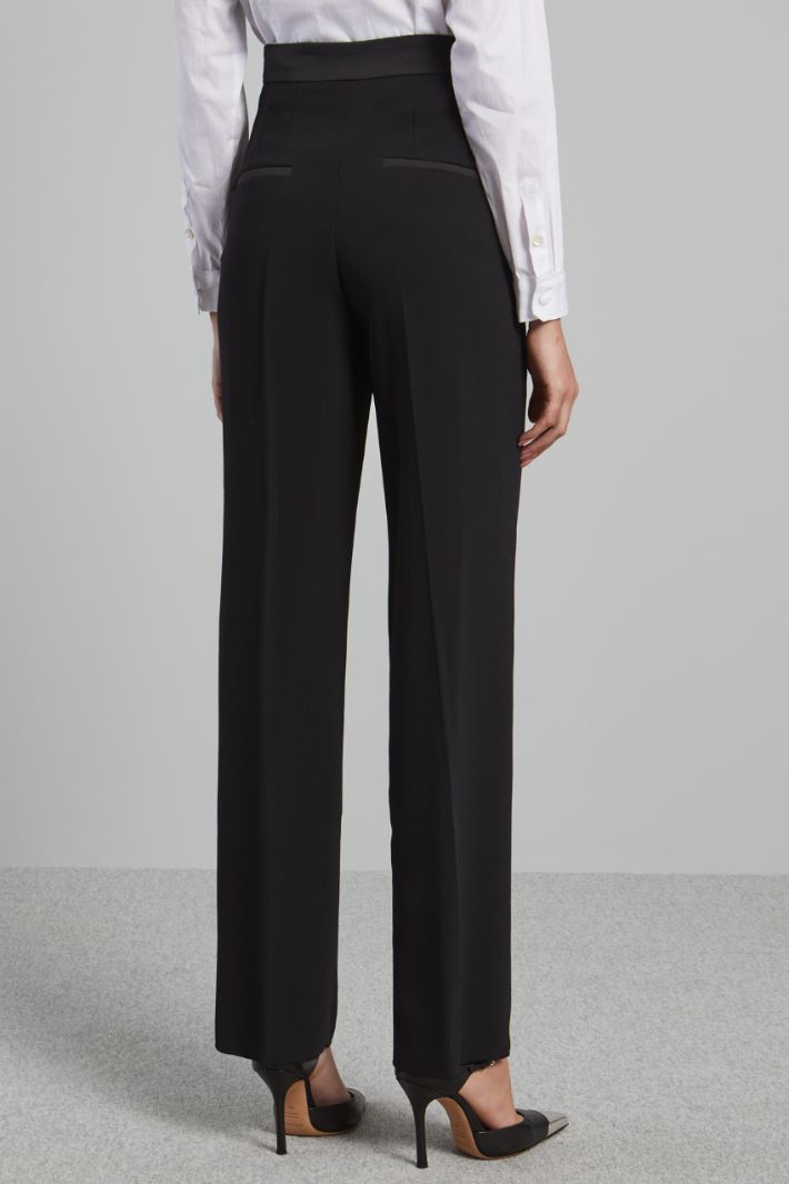 Pantaloni in enver satin - NERO - Fashion Market - 4