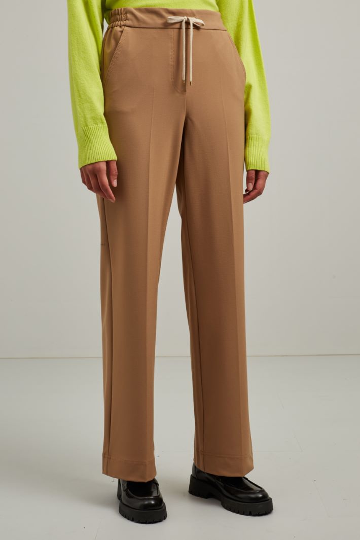 Pantaloni ampi con coulisse - CAMMELLO - Fashion Market - 2