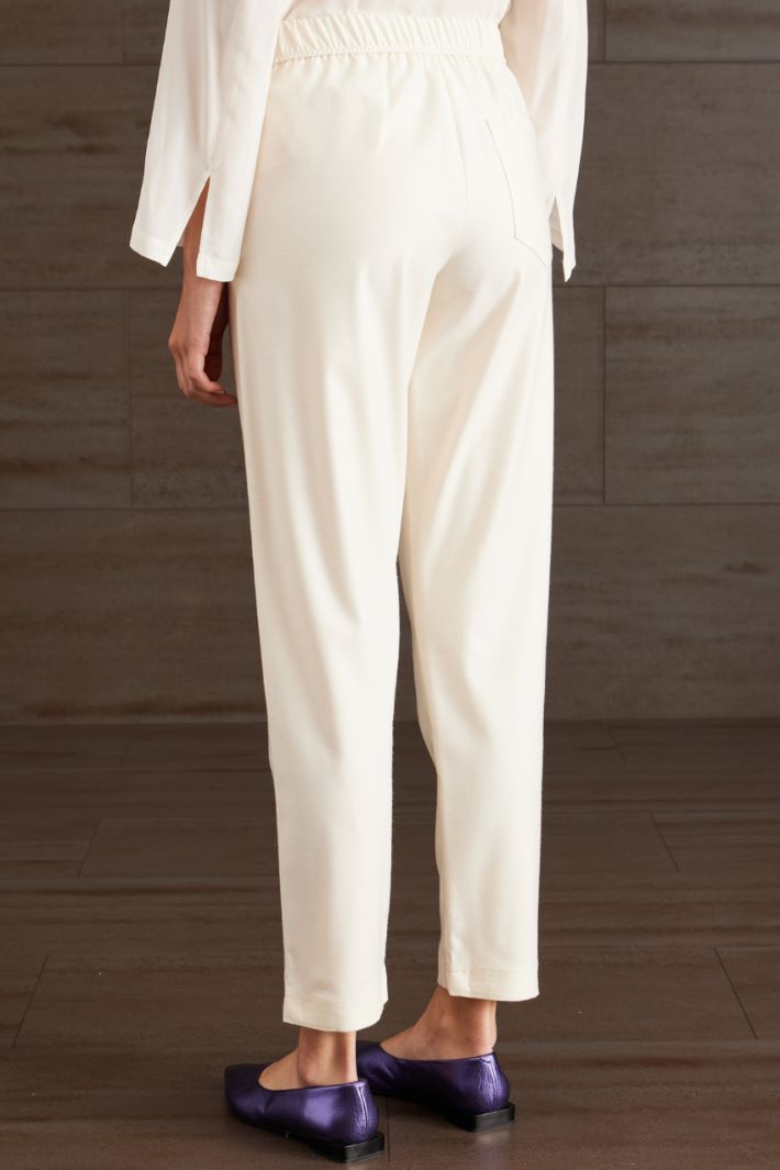 Jogger in lana - BIANCO PANNA - Fashion Market - 4