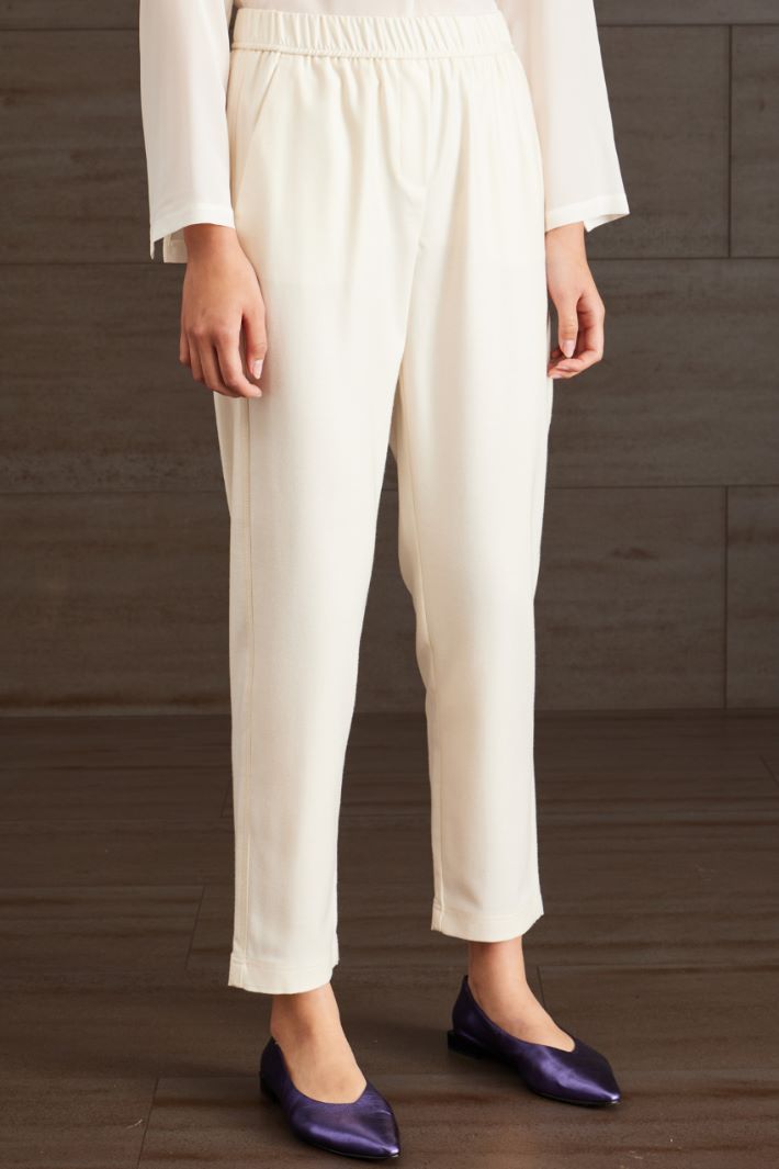 Jogger in lana - BIANCO PANNA - Fashion Market - 2