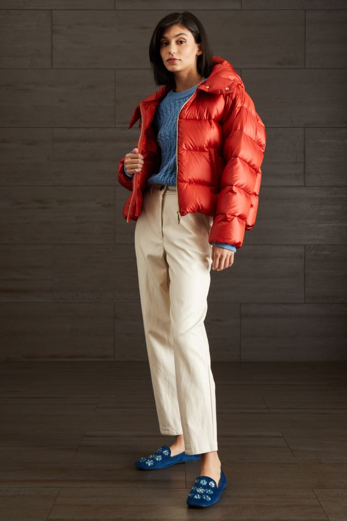 Pantaloni in similpelle - BIANCO PANNA - Fashion Market