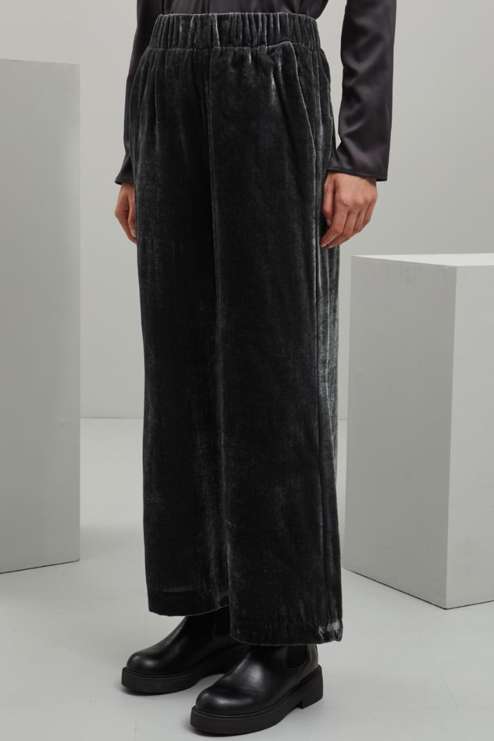 Pantaloni in ciniglia - ANTRACITE - Fashion Market - 2