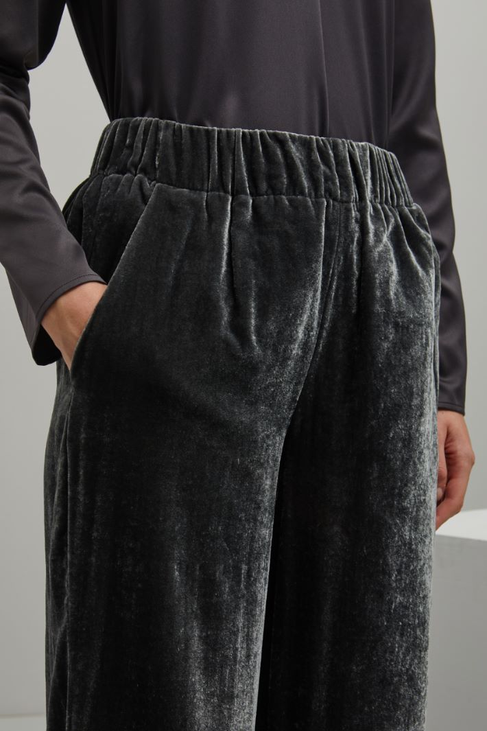 Pantaloni in ciniglia - ANTRACITE - Fashion Market - 3