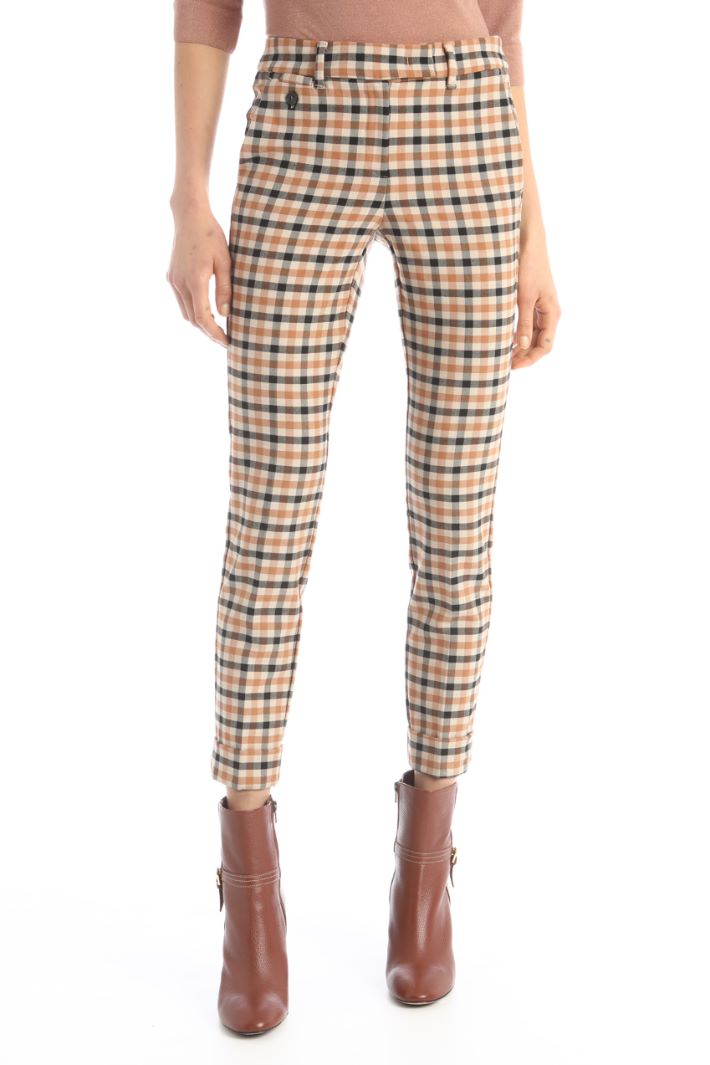 Pantaloni a sigaretta - BEIGE NERO - Fashion Market - 4
