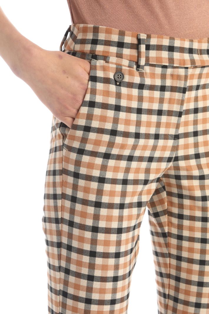 Pantaloni a sigaretta - BEIGE NERO - Fashion Market - 3