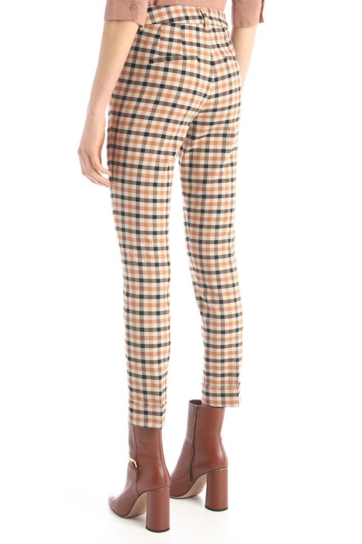 Pantaloni a sigaretta - BEIGE NERO - Fashion Market - 2
