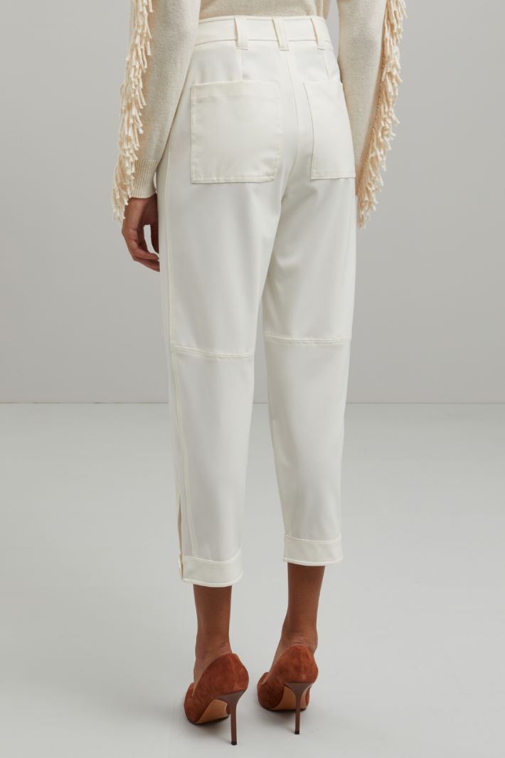 Pantaloni carrot - BIANCO - Fashion Market - 4