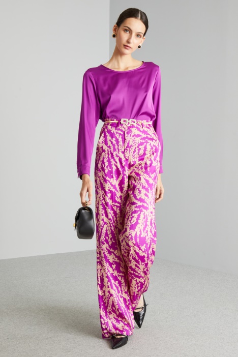 Pantaloni a palazzo in twill - Fashion Market