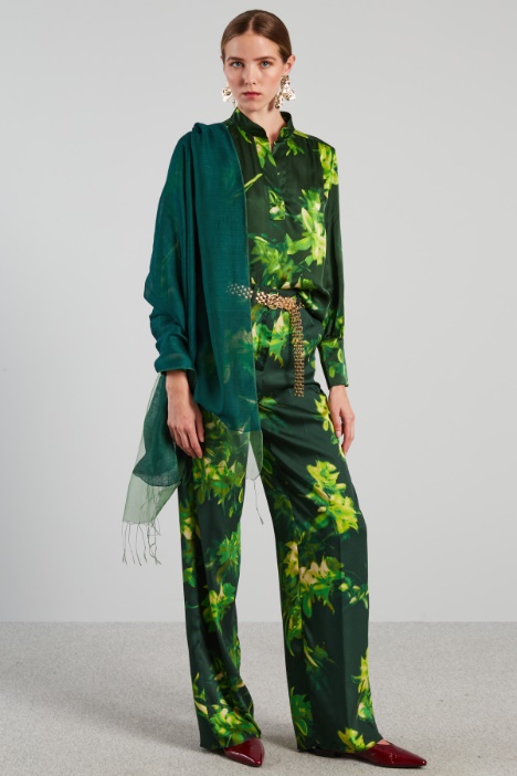 Pantaloni a palazzo in twill - Fashion Market